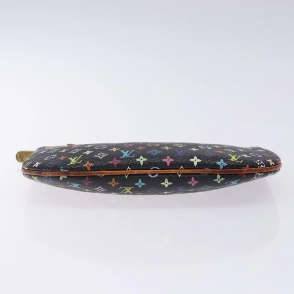 LOUIS VUITTON Monogram Multicolor Pochette GM Pouch Black M60027 LV Auth 134468 - Picture 6 of 16